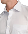 Slim Fit Short Sleeve Formal Shirt with American Placket-White