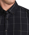 Slim Fit Half Sleeve Button-down collar Semi-Casual Check Shirt- Insignia Blue