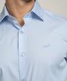 Crocodile Slim Fit Formal Seasonal Shirt Blue - Cashmere Blue