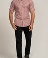 Crocodile Slim Fit Semi Casual FS Shirt Tango Red
