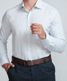 Crocodile Mens Slim Fit FS Formal Seasonal Shirt Cashmere Blue
