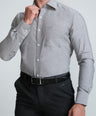 Crocodile Mens Slim Fit FS Formal Seasonal Shirt Cloud Burst