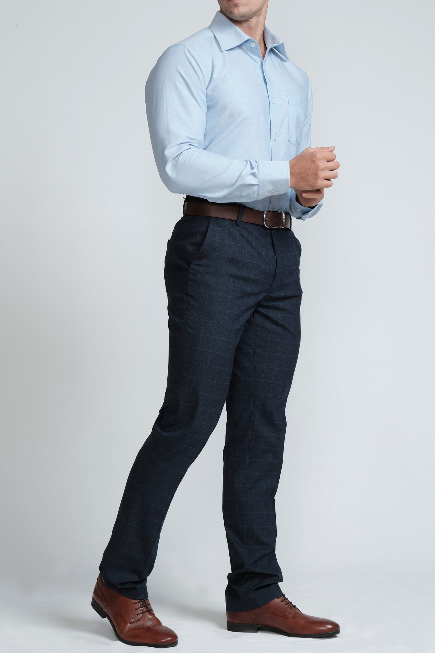 Crocodile Mens Slim Fit FS Formal Seasonal Shirt Powder