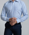Crocodile Mens Slimfit Fs Formal Seasonal Shirt Blue Bell