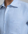 Crocodile Mens Slimfit Fs Formal Seasonal Shirt Blue Bell