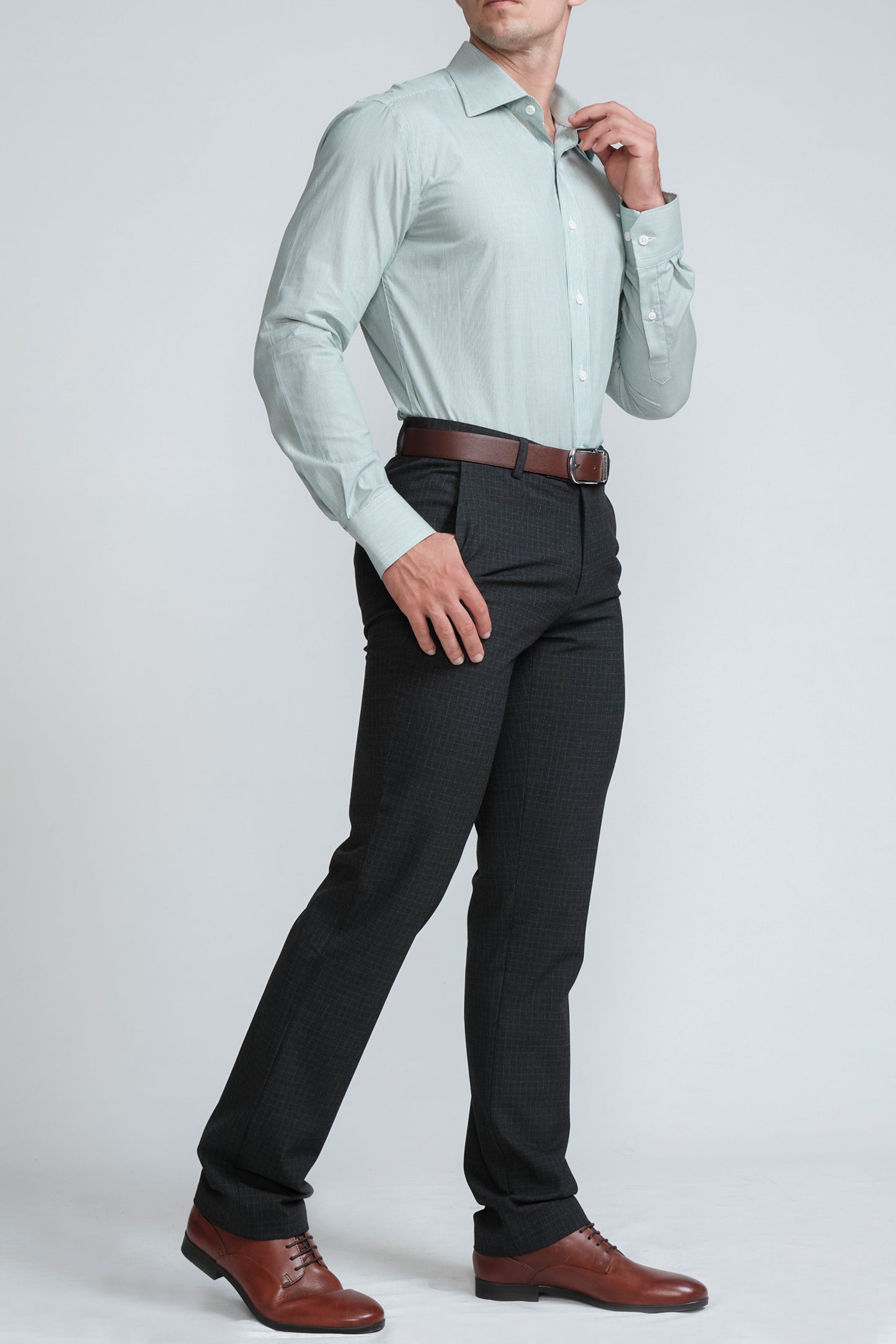 Crocodile Mens Slim Fit Formal Seasonal FS Shirt North Sea