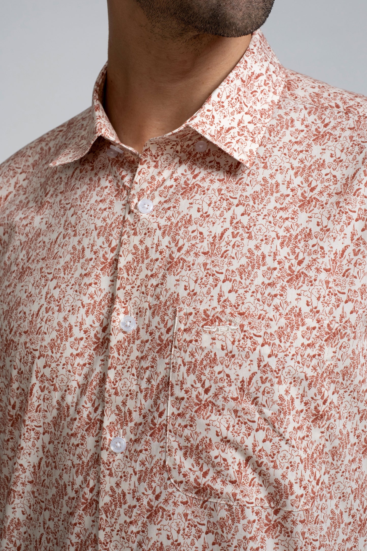 Crocodile Slim Fit Semi Casual Fs Shirt Mellow Rose
