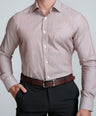 Crocodile Slim Fit Formal Seasonal FS Shirt Brown - Croissant