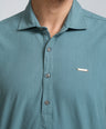 Crocodile Mens Sport Fit Semi Casual Fs Shirt Snow White