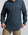 Crocodile Mens Sport Fit Semi Casual Fs Shirt Blue - Moroccan Blue
