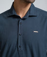 Crocodile Mens Sport Fit Semi Casual Fs Shirt Blue - Moroccan Blue