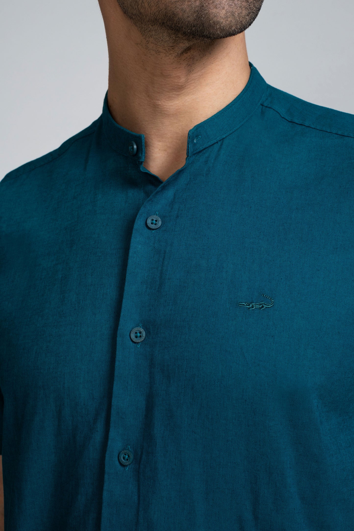 Crocodile Semi Casual Sport Fit Hs Shirt Pepper Green