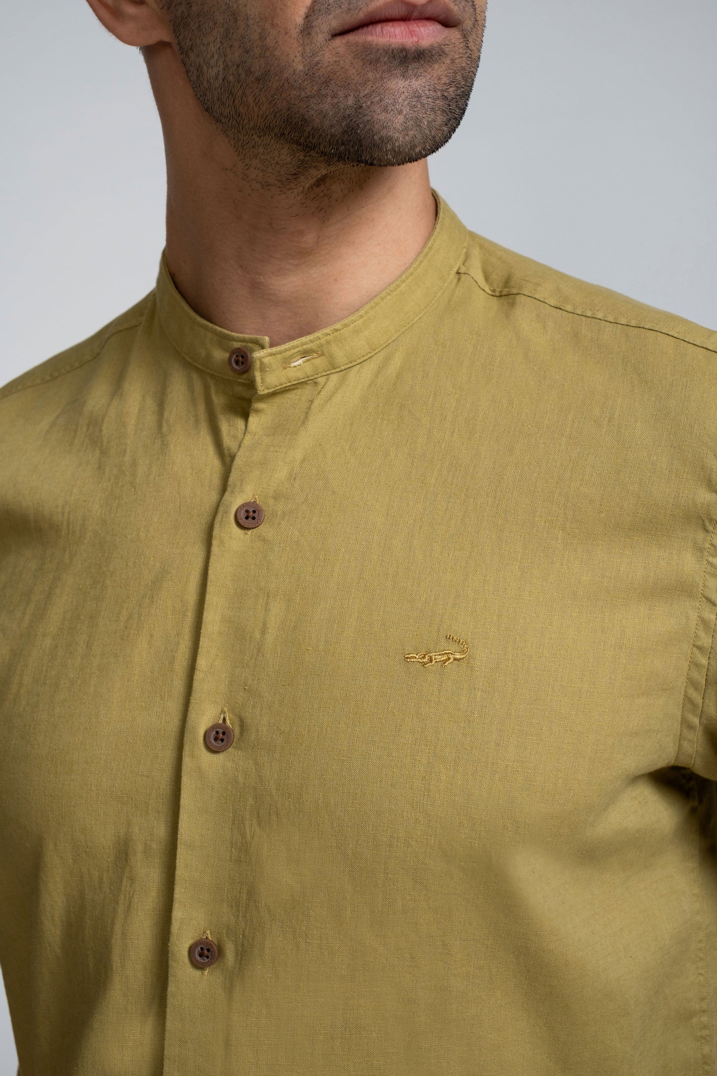 Crocodile Semi Casual Sport Fit Hs Shirt Honey