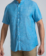 Crocodile Semi Casual Regular Fit Hs Shirt Blue - Enamel Blue