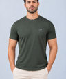 Crocodile Crew Neck Single Jersey Action Fit - Dark Grey