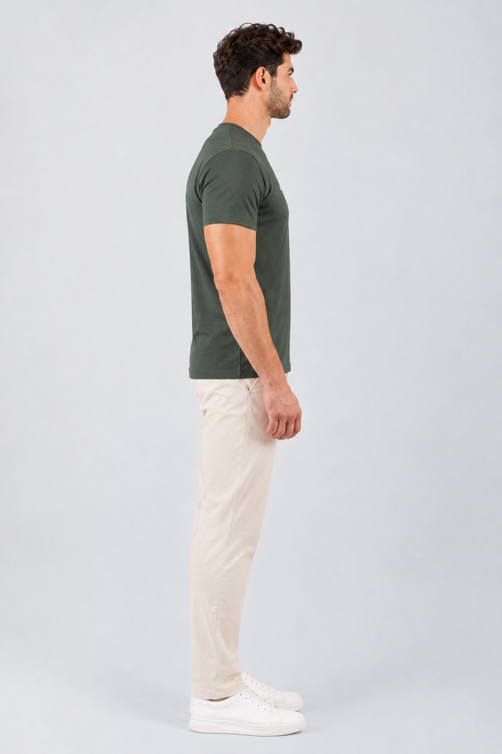 Crocodile Crew Neck Single Jersey Action Fit - Dark Grey