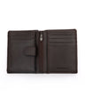 Versatile Coin Pocket Vertical Wallet-Brown