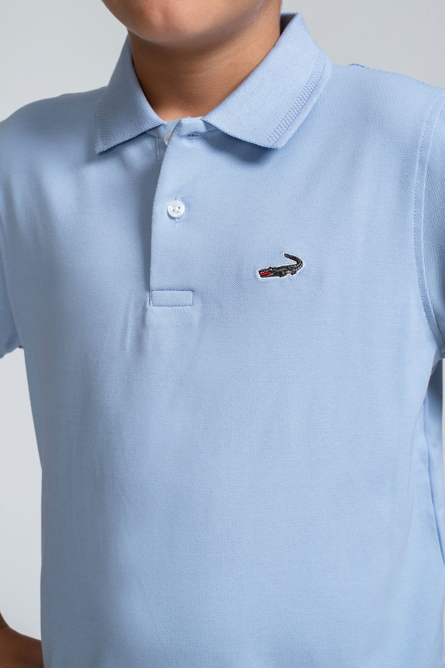 Crocodile Kids Supima Polo T Shirt Blue Bell