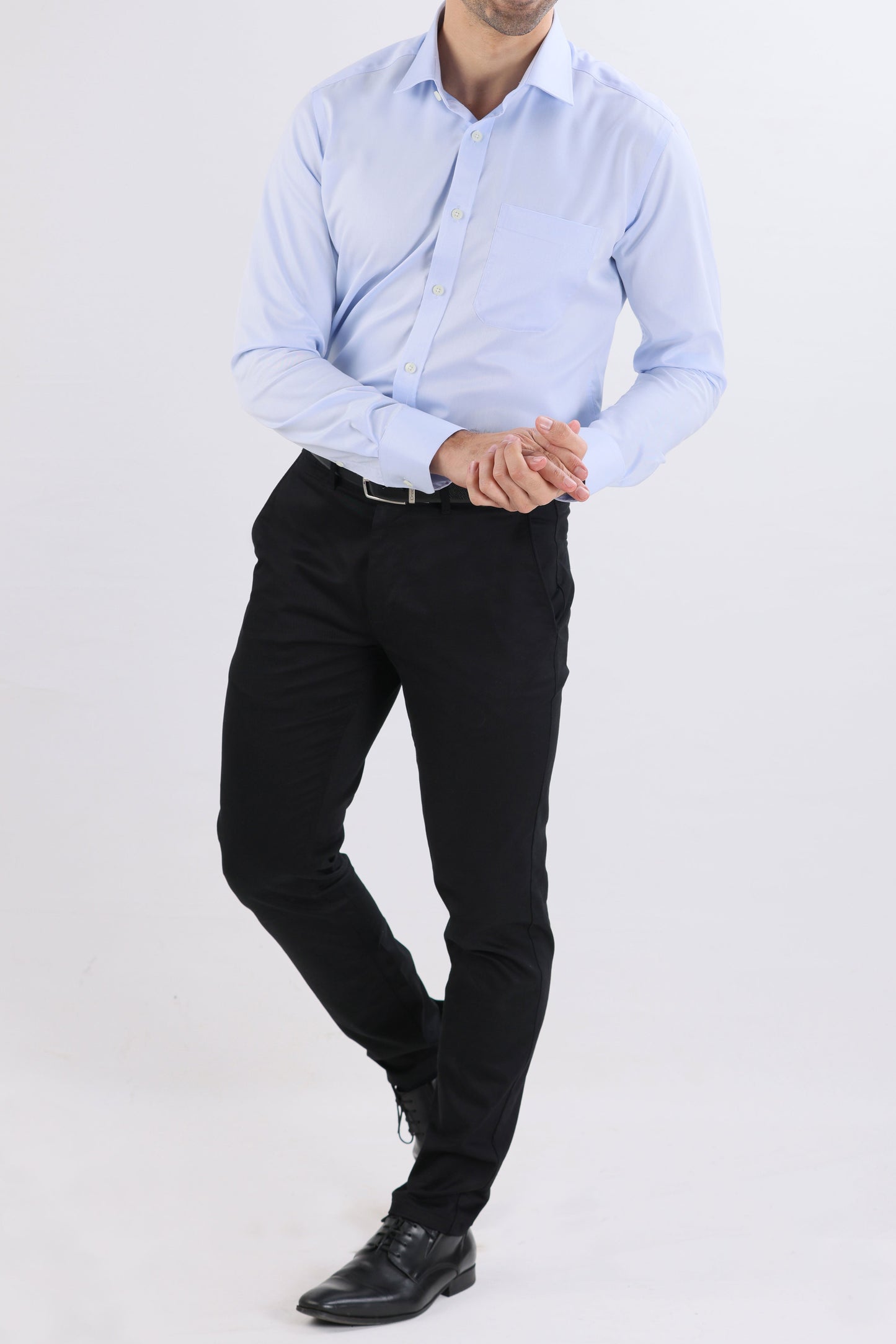Crocodile Slim Fit Superior Formal Fs Shirt Blue - Cashmere Blue