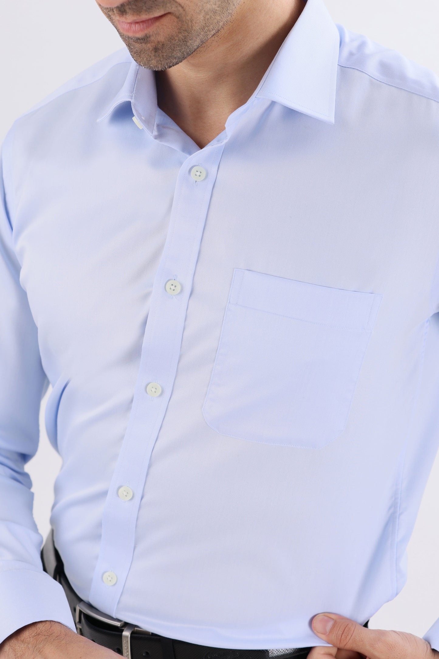 Crocodile Slim Fit Superior Formal Fs Shirt Blue - Cashmere Blue