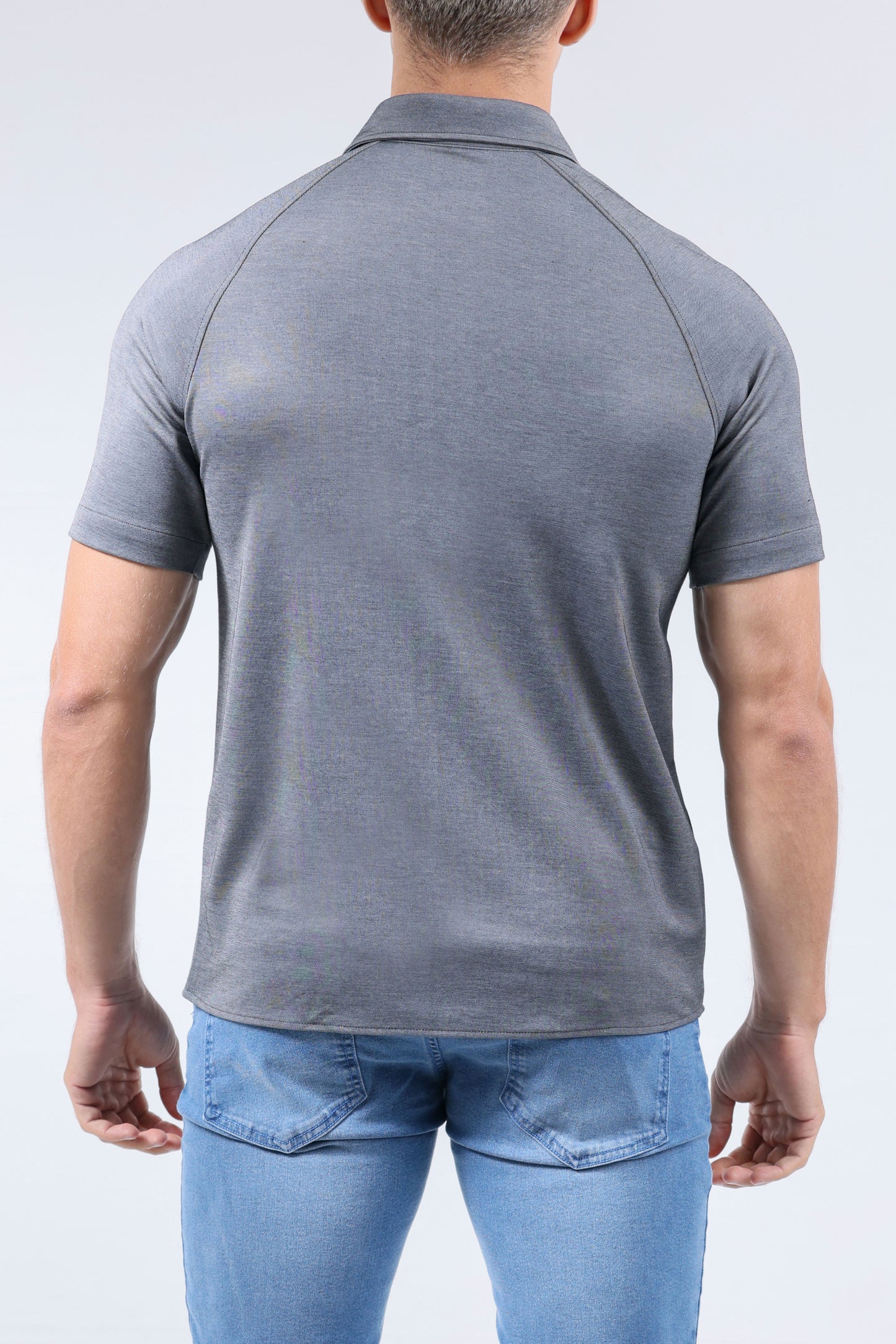 CROCODILE MEN SEMI CASUAL KNIT SLIM FIT SHIRT HS-JET SET