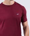 CROCODILE CREW NECK  ACTION FIT HS T SHIRT-WINDSOR WINE