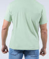 CROCODILE CREW NECK  ACTION FIT HS T SHIRT-GREEN MEADOW