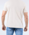 CROCODILE CREW NECK  ACTION FIT HS T SHIRT-ANTIQE WHITE
