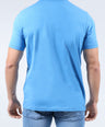 CROCODILE CREW NECK  ACTION FIT HS T SHIRT-MEDITERRANIAN BLUE