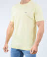 CROCODILE CREW NECK  ACTION FIT HS T SHIRT-YELLOW CUSTARD