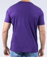 CROCODILE CREW NECK  ACTION FIT HS T SHIRT-GRAPE ROYAL