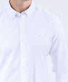 CROCODILE MEN SEMI CASUAL SLIM FIT FS SHIRT-WHITE