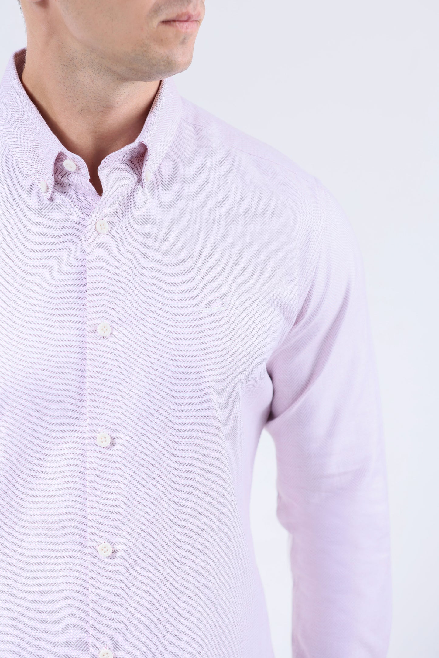 CROCODILE MEN SEMI CASUAL SLIM FIT FS SHIRT- EARTH RED