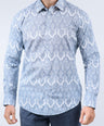 CROCODILE MEN EVENING SLIM FIT FS SHIRT-BLUE ICE