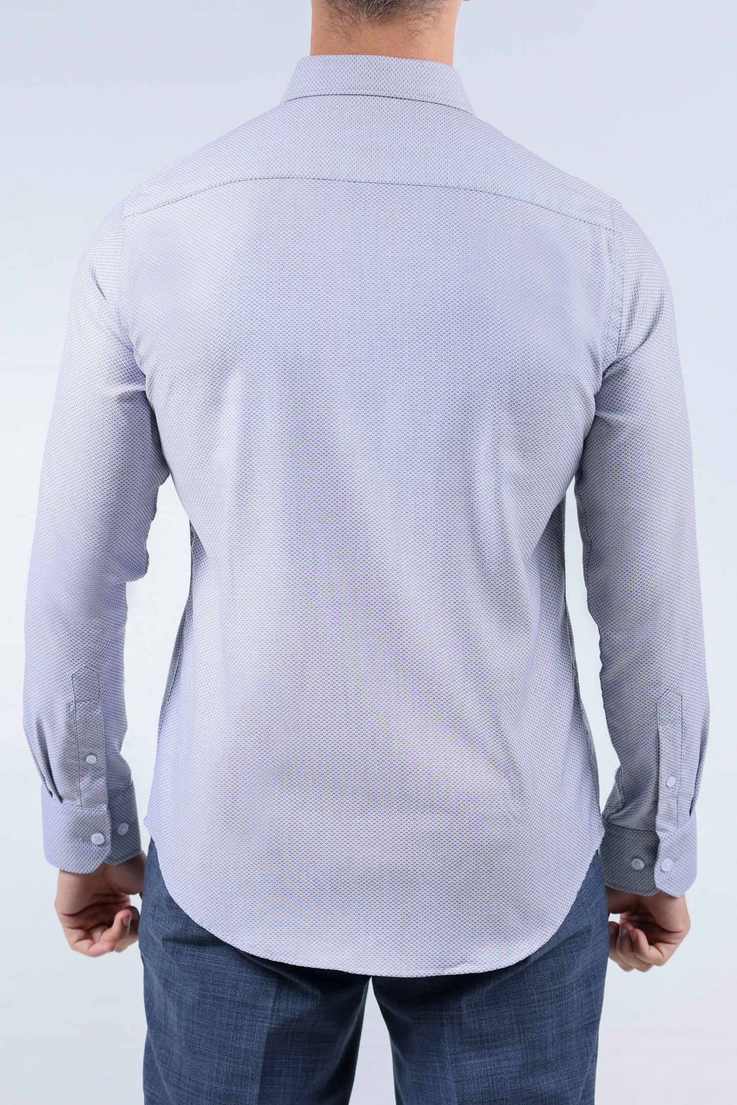 CROCODILE MEN EVENING SLIM FIT FS SHIRT-CLOUD BURST