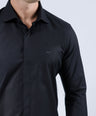 CROCODILE MEN EVENING SLIM FIT FS SHIRT-BLACK