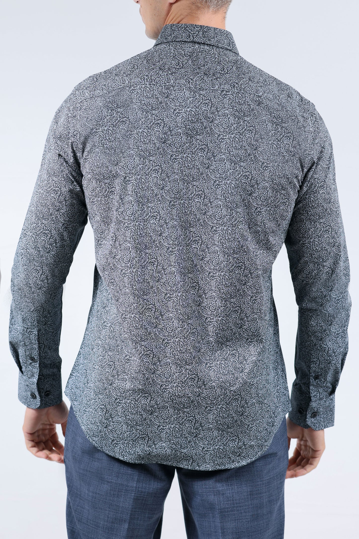 CROCODILE MEN EVENING SLIM FIT FS SHIRT-BLACK