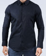 CROCODILE MEN EVENING SLIM FIT FS SHIRT-BLACK INCK