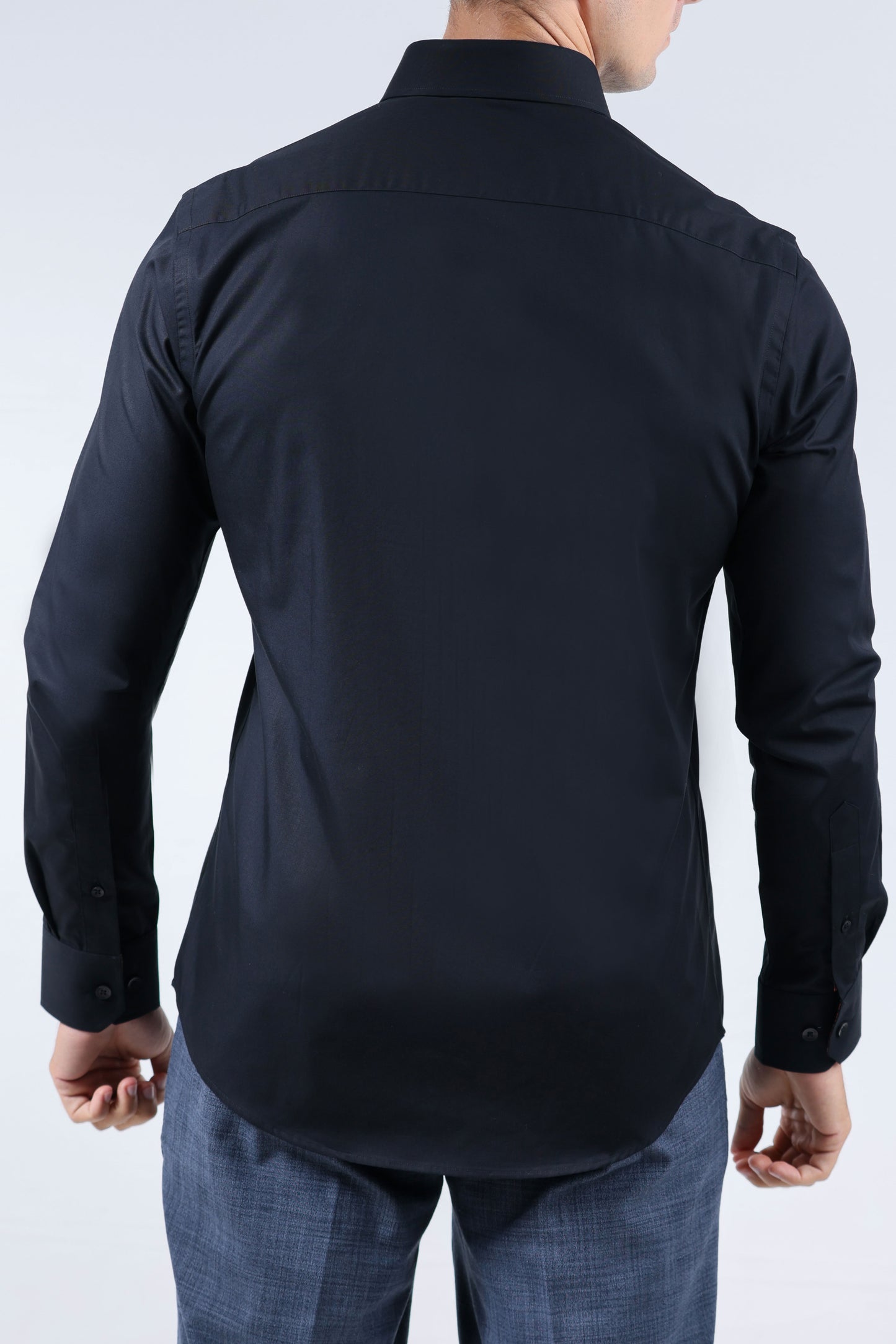 CROCODILE MEN EVENING SLIM FIT FS SHIRT-BLACK INCK