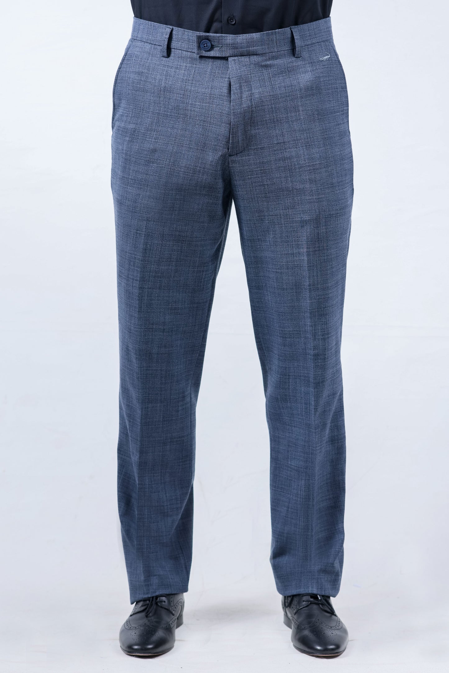 Crocodile Formal Entry Plain Regular Fit Trouser - Blue Estate