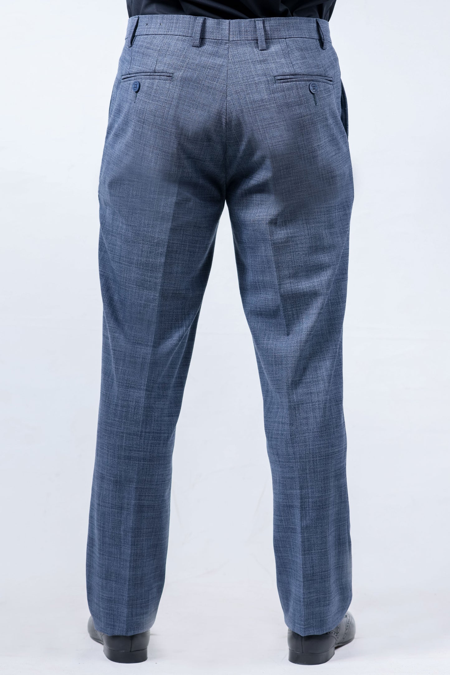 Crocodile Formal Entry Plain Regular Fit Trouser - Blue Estate