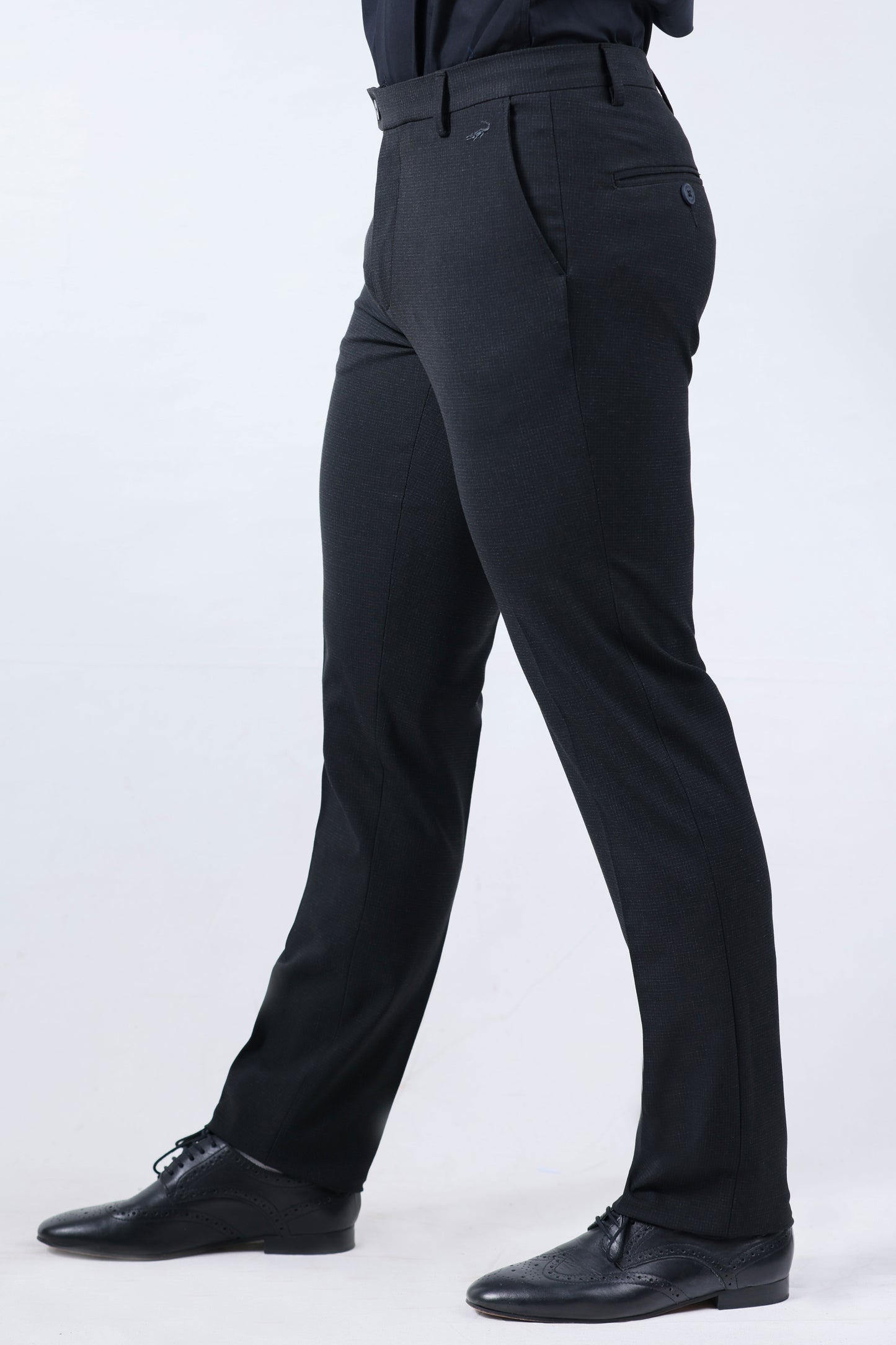 CROCODILE MEN ENTRY FORMAL SLIM FIT TROUSER-BLACK