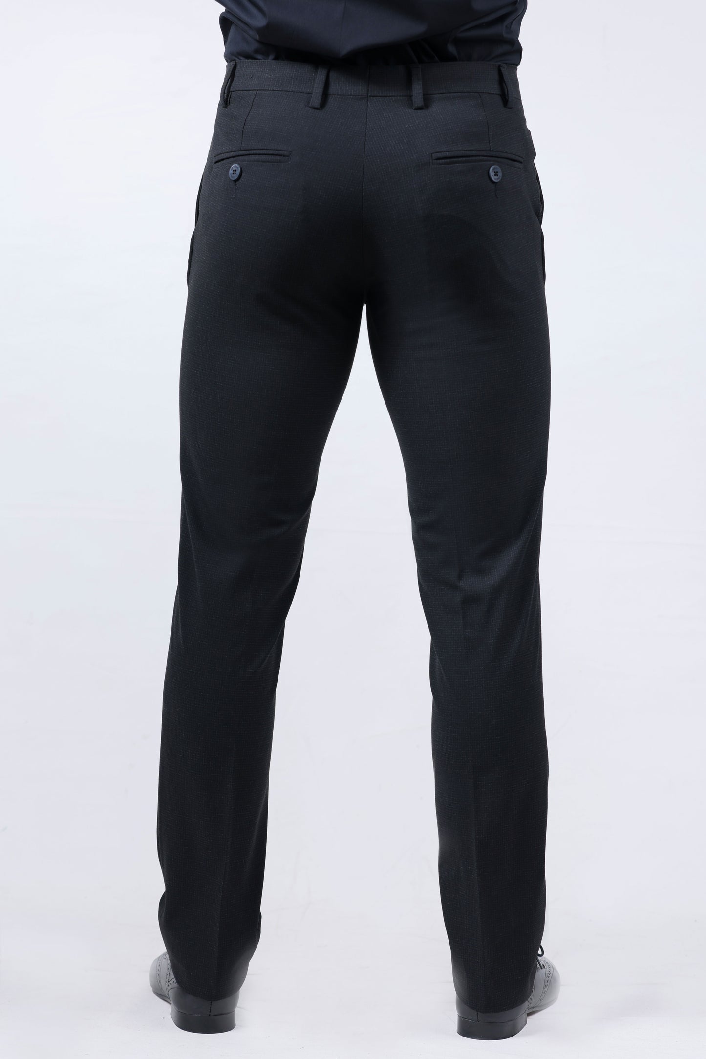 CROCODILE MEN ENTRY FORMAL SLIM FIT TROUSER-BLACK