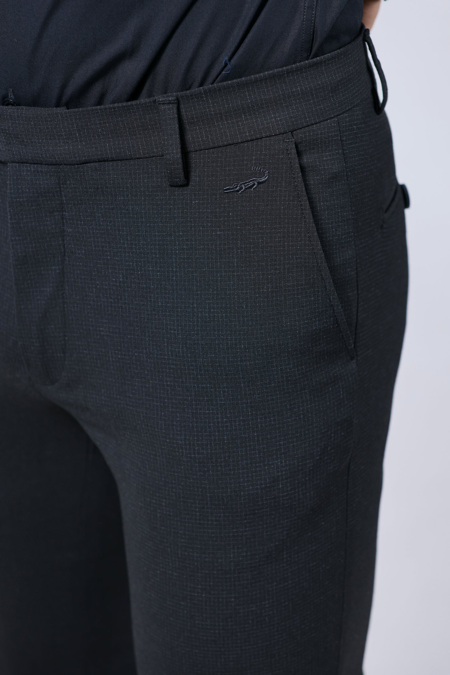 CROCODILE MEN ENTRY FORMAL SLIM FIT TROUSER-BLACK