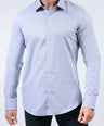 CROCODILE MEN EVENING SLIM FIT FS SHIRT-GRAY DOWN