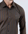 CROCODILE MEN EVENING  SLIM FIT FS SHIRT-BRONZE