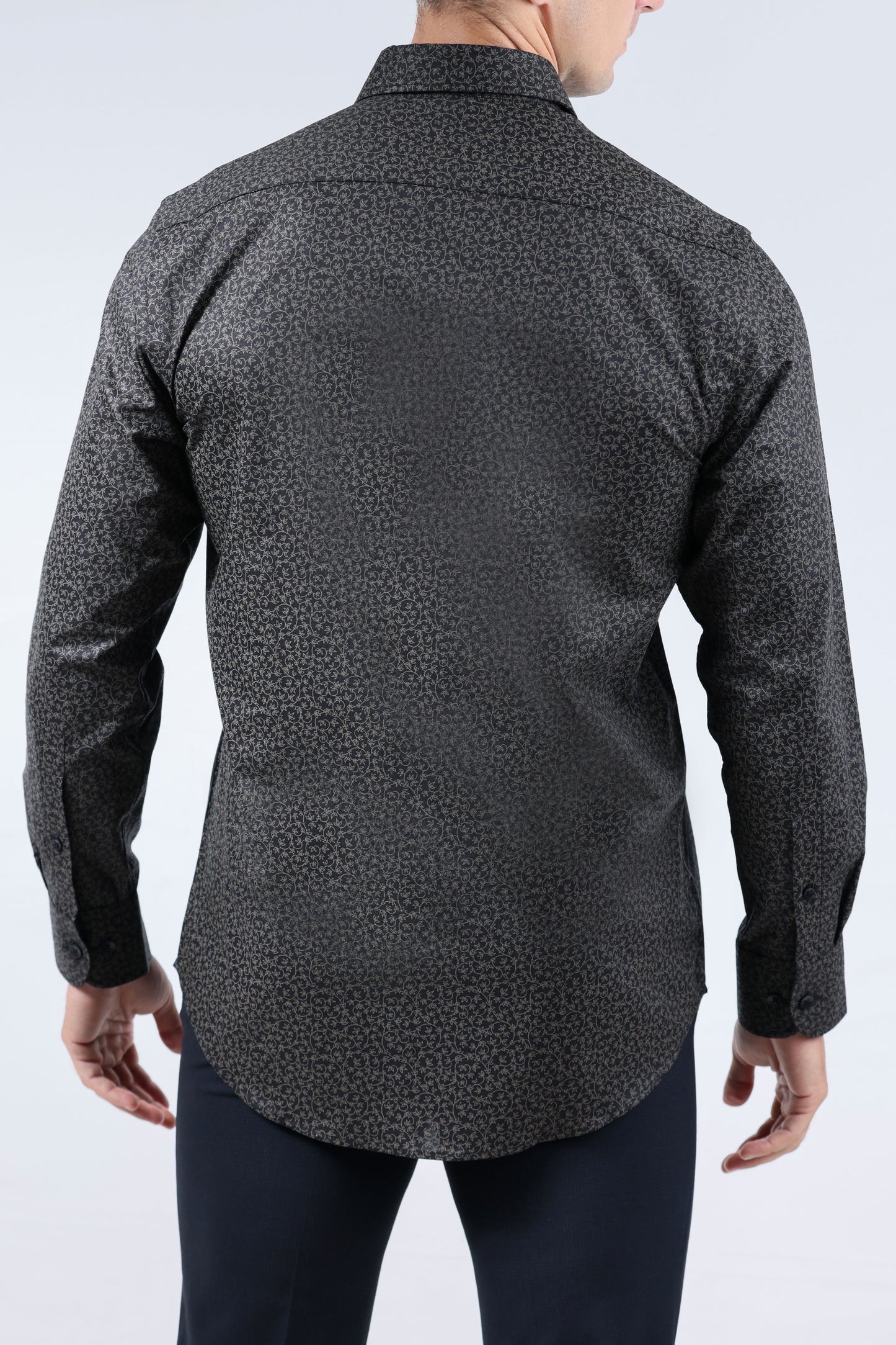 CROCDILE MEN EVENING REGULAR FIT FS SHIRT-DARK DENIM