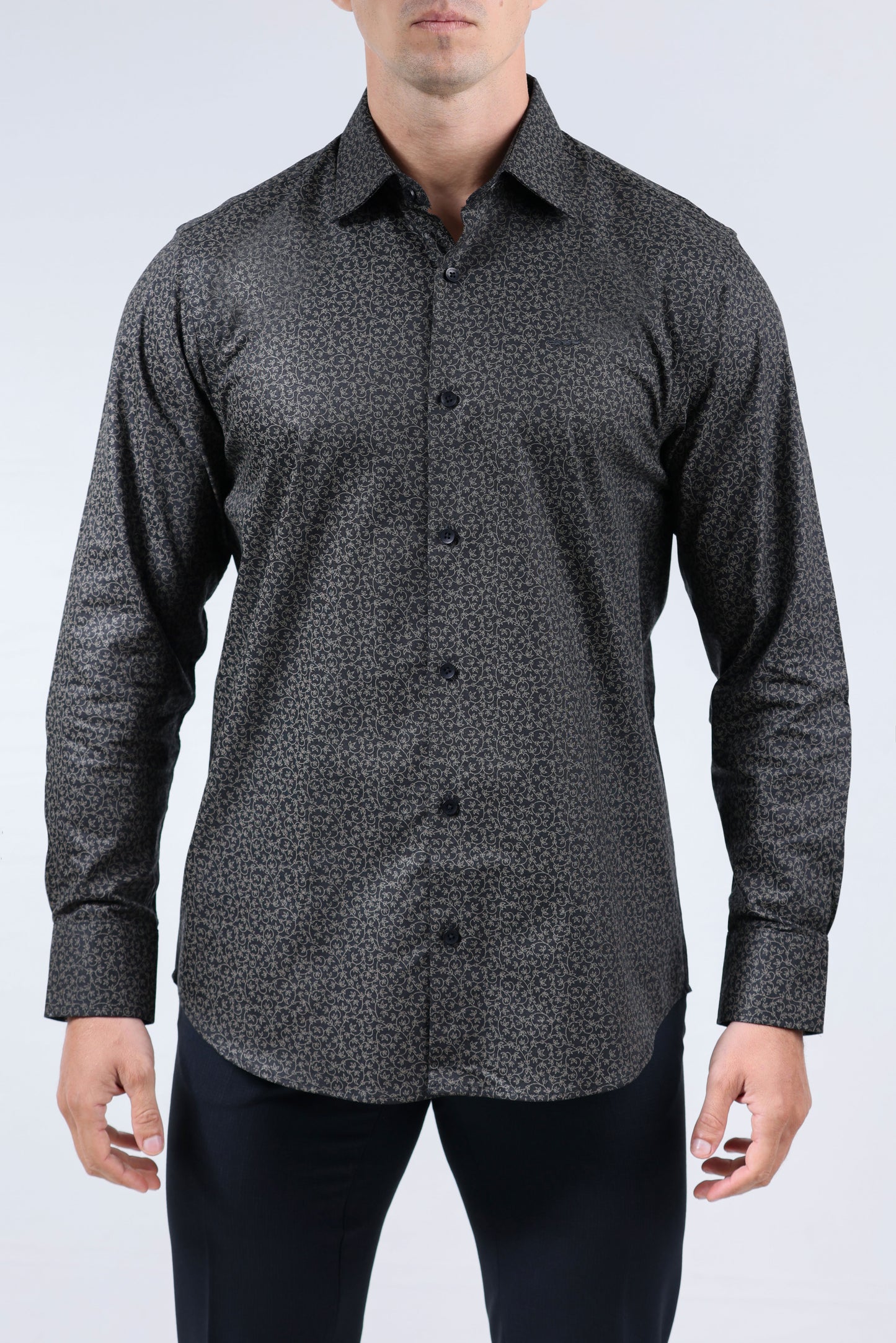 CROCDILE MEN EVENING REGULAR FIT FS SHIRT-DARK DENIM