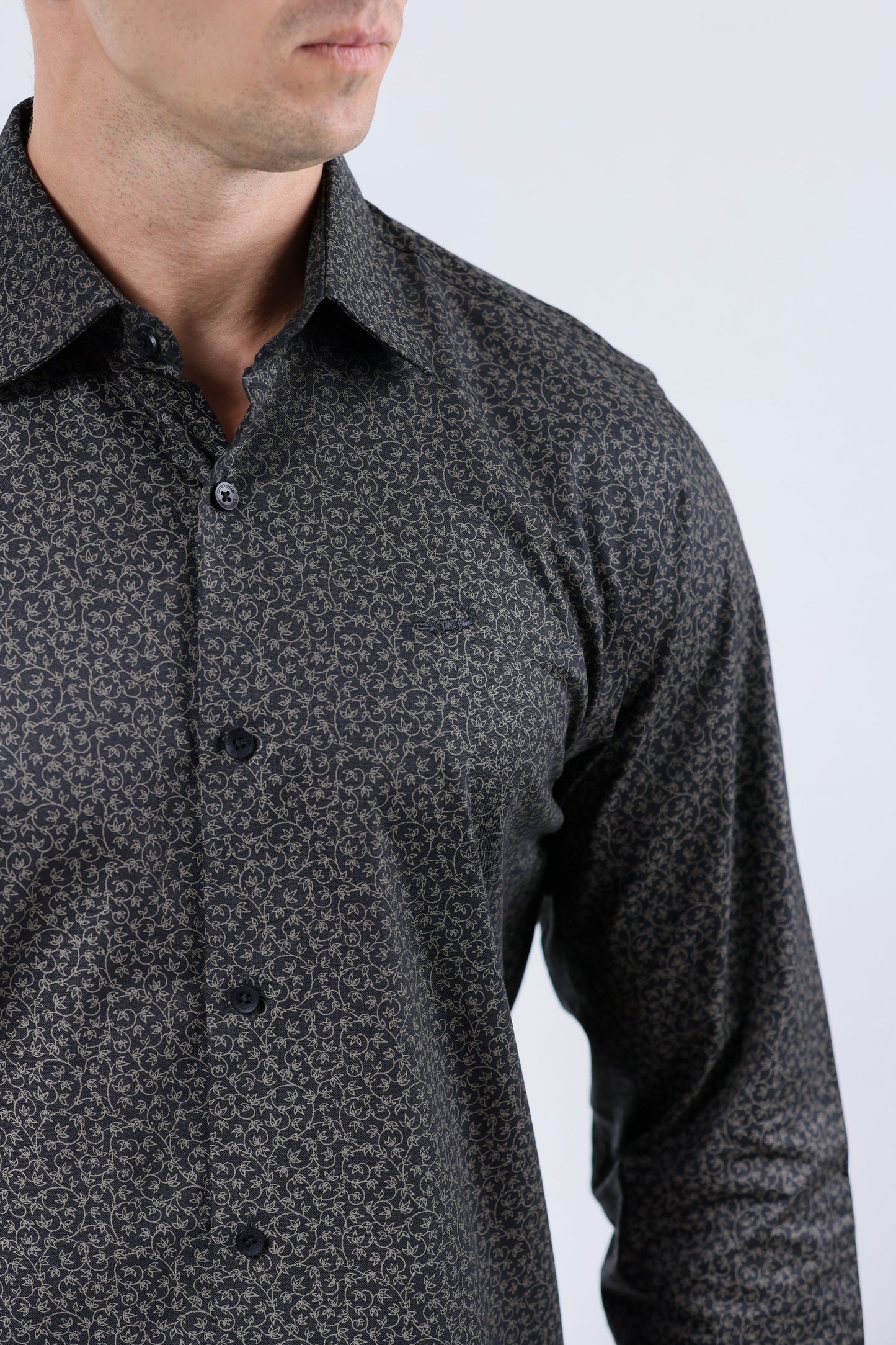 CROCDILE MEN EVENING REGULAR FIT FS SHIRT-DARK DENIM