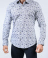 CROCODILE MEN EVENING SLIM FIT FS SHIRT-MALLARD BLUE